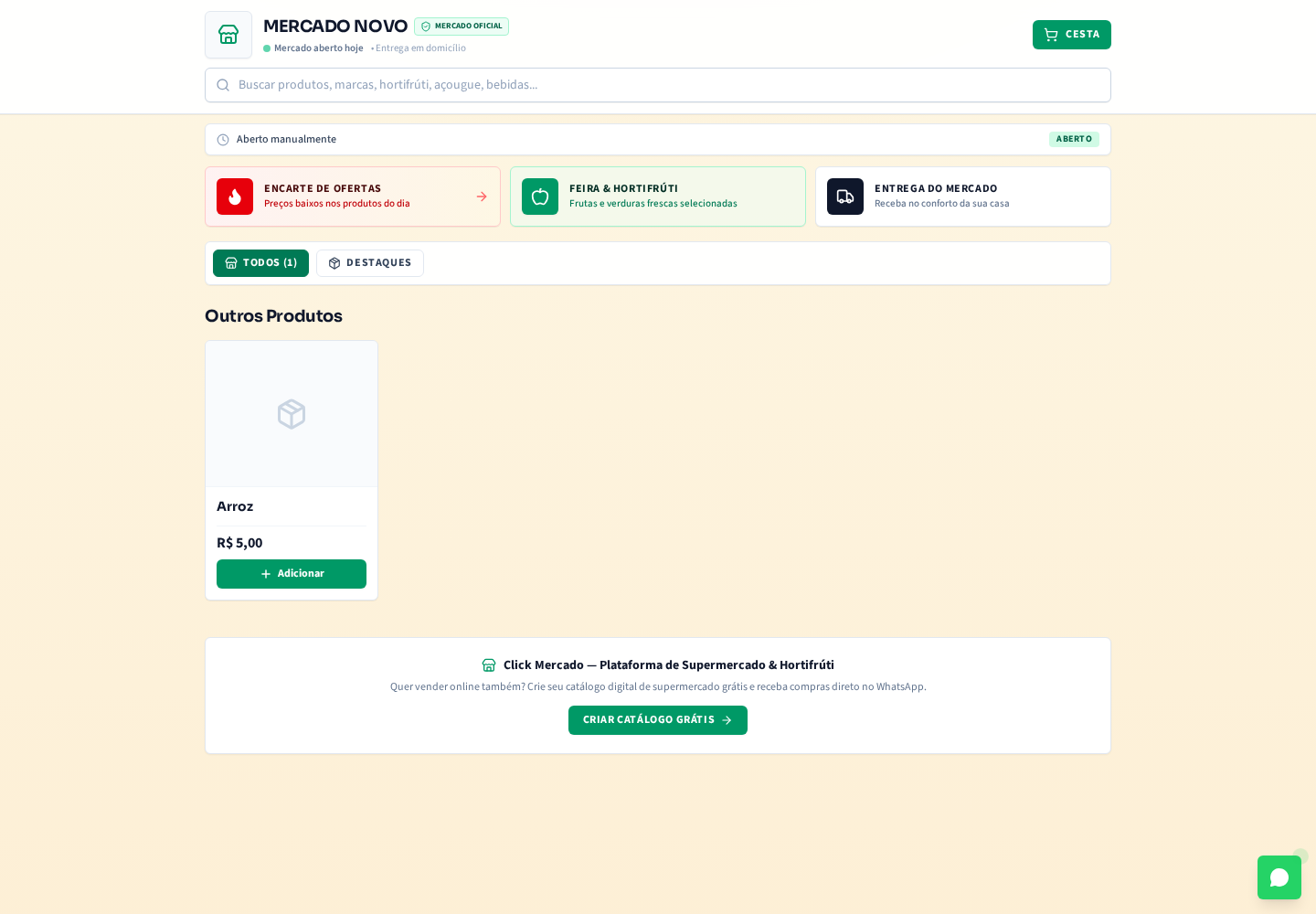 Catálogo público real de um mercado no SeuMercado.digital